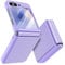 Doeshine for Samsung Galaxy Z Flip 6/Flip 7 FE Case [Not for Flip 7] with Back Screen Protector & Hinge Protection, Slim Fit Stylish Texture Non-Slip Hard Shockproof Protective Cover (Purple)
