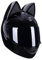 QJWMatic Motorradhelm mit Katzenohren, Integralhelme mit Visier, Motorcross-Helme, ECE-Zulassung, für Erwachsene, Männer und Frauen, Vier Jahreszeiten D,S50-53CM