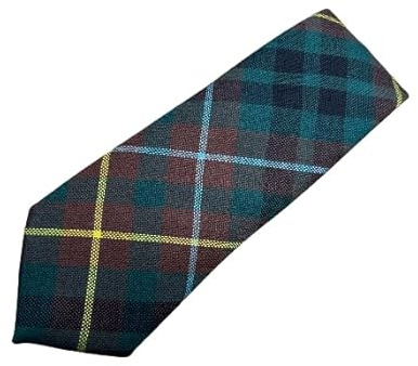 100% Wool Traditional Scottish Tartan Neck Tie - Buchanan Hunting Modern