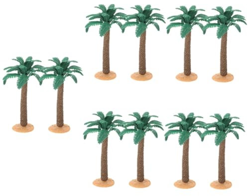 Cabilock 10pièces Palmier Artificiel pour Décoration Miniature Modèle De Paysage avec Détails Réalistes pour Maquettes Et Décors De Table
