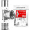BOOPARTS - 4 pièces - raccord multicouche 20-1/2F(15-21)-20 a sertir contour TH - Té multicouche à sertir - raccord plomberie pour tube multicouche