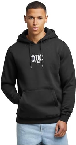 Mister Tee NYC Old English Wording Patch Hoody Black, L