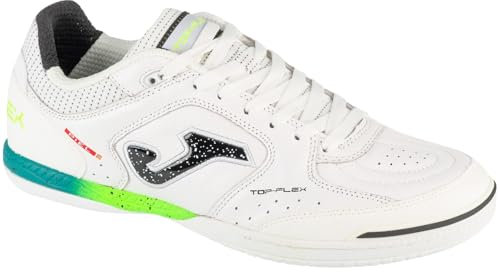 Joma Top Flex 2502 IN TOPS2502IN, Men Indoor Football Trainers, White, 43 EU