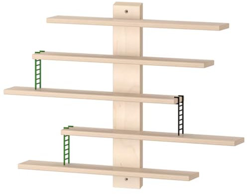 Lustigt Wandregal aus Holz, 36 x 36 cm, 5 Stück