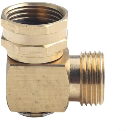 Raccordo a gomito girevole in ottone massiccio a 90 gradi, progettato per evitare pieghe e connessioni sicure