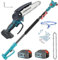 6 Zoll Hochentaster Akku,für Makita 18V mit 2 x 3.0Ah Akku, New Upgrades Bürstenlose Teleskop Astsäge, 180° Schwenkbarem Motorkopf Hochentaster elektrisch, Verstellbare Stange bis 1.5M ﻿