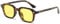 CIKJUK Retro Square Sunglasses Womens Mens Vintage Tinted Lens Rectangular Ladies Sun Glasses with UV Protection-Leopard/Yellow