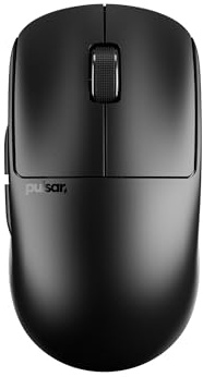 Pulsar Gaming Gears X2 Crazylight Wireless Gaming Mouse, Ultra Lightweight 1.38 oz (39g), Optical Switch, 32000 DPI, 750 IPS, XS-1 Sensor, 8k Compatible (Medium, Jet Black)