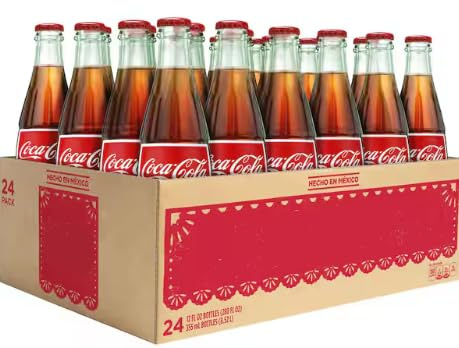 Cola México – 24x 355 ml Glasflaschen | Original mexikanische Cola | Mit echtem Rohrzucker gesüßt | Premium-Import aus Mexiko | Erfrischungsgetränk im Glas