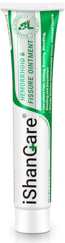 iShanCare ‌Hämorrhoiden- & Fissuren-Salbe Extra Stärke‌ – Lindert Schmerzen, Juckreiz, Blutungen & Schwellungen. Mit natürlichen Kräutern & Vitamin E für schnelle Wirkung(20g)