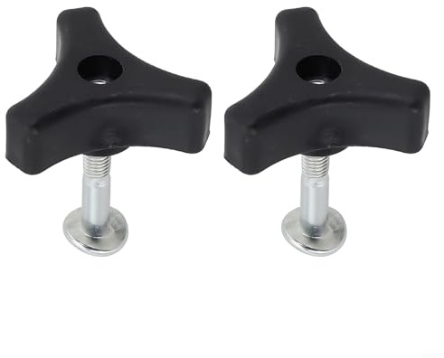Replacement Plastic Triangle Handle Nut and Screw Bolt Set of 2 for Lawn Mower Machines Compatible Hardware