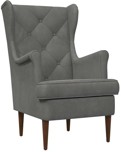 vidaXL Sessel Dunkelgrau Samt, Eleganter Sessel, moderner Samtstuhl, stilvolle Gemütlichkeit fürs Wohnzimmer, vielseitiger Sitzplatz