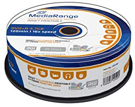 MediaRange MR408 Confezione Dvd+R, Bianco
