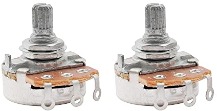 Musiclily Metric Full Size 15mm Split Shaft Pots B500K Guitar Potentiometers (2 Pieces)