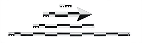 H Fotomaßstab Dibond Nordpfeil Set 10 cm, 50 cm, 100 cm + Nordpfeil Lineal Maßstab