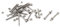 sourcing map 20pcs Vis M2 x 20 mm 22 mm de long Hex Socket moleté Cap Boulons Écrous