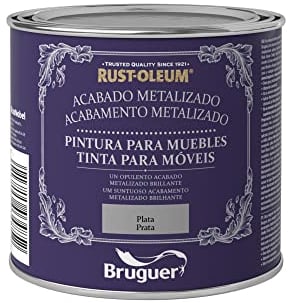 Rust-Oleum Bruguer Pintura para Muebles Metalizada Plata 500 ml