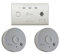 Kidde CO4SA Twin Smoke Alarm & Carbon Monoxide Alarm Pack - 10 Year Alarm Safety Pack - 10 Year Sealed Battery