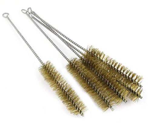 YXQ Tube Brush Brass Wire 30mm Bottle 12.6inch Long-Handle Bristle Cleaning 6Pcs