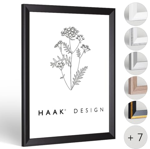 HaakDesign Bilderrahmen RICO schmal mit Acrylglas 60x90cm Schwarz (matt)