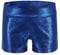 Dtone Mädchen Kurz Hose für Tanz Gymnastik Turnanzug Turn Shorts Glitzer glänzend Fitness Hotpants, Blau 140 (9-10 Jahre)