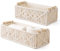 Mkono Macrame Storage Baskets Decor Box Handmade Woven Decorative Countertop Toilet Tank Shelf Cabinet Organizer Boho Decor for Bedroom Nursery Livingroom, Set of 2