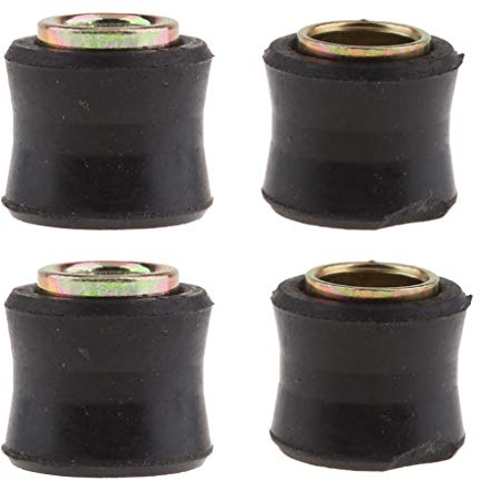 perfk 4 STK. Universal Gummi Buchsen für Hinterer Stoßdämpfer, 10mm + 12mm Größe