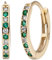 Jobo Damen-Creolen aus 8 Karat 333 Gold mit 20 Zirkonia grün weiß