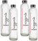 BrandPrint - Set di 4 Bottiglie in Vetro per Acqua Modello Eos 750 ml con Tappo a Vite in Acciaio Inox. Per Bevande e Succhi (4 Frizzanti)