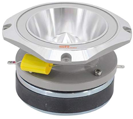 SP Audio 1 SUPER TWEETER SPTW-48 SPTW48 10,00 cm 100 mm 4 diametro 200 watt rms 400 watt max impedenza 4 ohm sensibilità 112 db auto silver, 1 pezzo