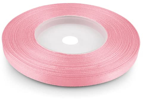 Netuno 1x Satinband Hellrosa 6 mm x 32 m Schleifenband bunt Geschenkband farbig Dekoband Stoffband Satinrolle Satinbänder rote Schleife Geschenk Verpacken Dekoration Satinband Rolle ribbon silk