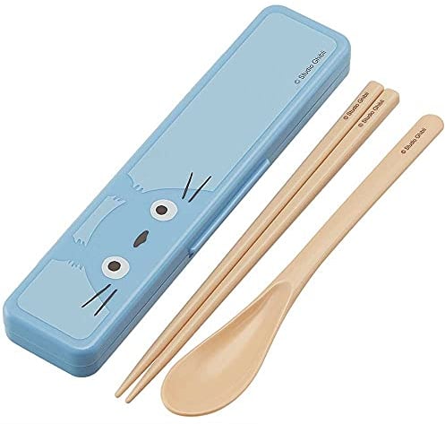 My Neighbor Totoro Chopstick and Spoon Set with Carrying Case - Authentic Japanese Design - Durable, Dishwasher Safe