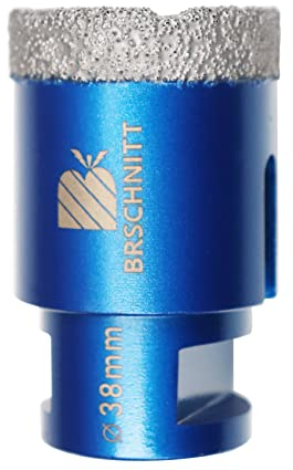 Diamond Drill Bit 38mm,BRSCHNITT 1pc M14 Vacuum Brazed Diamond Tip Drill Bit for Tile Porcelain Stoneware Ceramic Marble Granite Drilling,Suitable For Angle Grinders