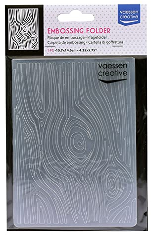 Vaessen Creative Prägefolder Holzmaserung, 14.6 x 10.8 x 0.5 cm