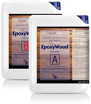 Resin Pro EPOXYWOOD 15 KG Epoxidharz für Holz - Harz für Schutzbeschichtung, Restaurierung, Holzverstärkung, Glasfaser und Metall