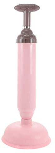 Rosa Toiletten Pümpel aus Gummi mit Langem Griff, 1 Stück