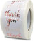 1 Roll Of 500 Rose Gold Thank You Stickers For Baking Labels, 1.5 Inch Thank You Stickers, Envelope Seals, White Stickers For Wedding, Birthday, Party Gift Bags