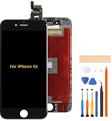 A-MIND for iPhone 6S LCD Display Touch Digitizer A1633 A1688 A1700 Screen Replacement Full Assembly Repair Kits with Tools (Black)