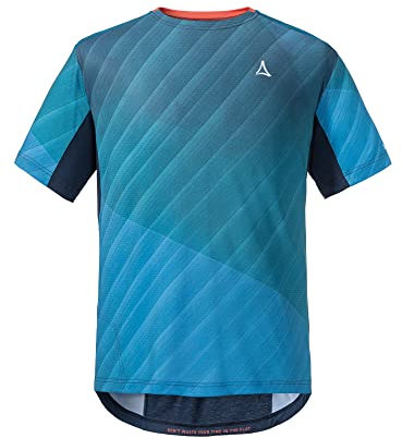 Schöffel Herren Shirt Valbella M, atmungsaktives Fahrradtrikot, schnell trocknendes Funktionsshirt mit 4-Wege-Stretch, dress blues, 48