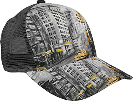 ASEELO Love from New York bedruckte modische Mesh-Baseballkappe, verstellbare Baseballkappe, Unisex-Stil Kopfbedeckung, Love from New York, 6