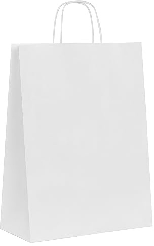 MAMAPAS 40 Papiertüten 24+11 x 32 cm, Hochzeitstüten, Geschenktüten, Kommunion, Recycling-Papier, FSC-Standard, 30-tägige Rückgabegarantie