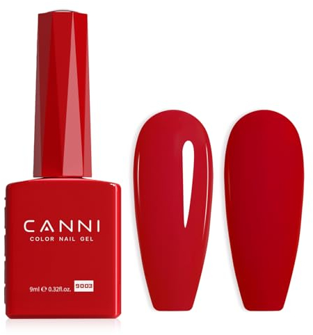 CANNI Esmaltes Semipermanentes de Uñas en Gel rojo red Pintauñas Semipermanentes Apto Para Principiantes Manicura