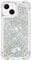 Wuhaizher iPhone 15 Case Glitter, 3D Bling Sparkle Quicksand Flowing Liquid Clear Transparent TPU Gel Silicone ShockProof Protective Phone Case for iPhone 15 Cover Girls, Silver