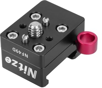 Nitze Quick Release NATO Clamp mit 1/4 Positionierungsstiften, Schnellspann NATO Lock Klemme für Monitorkäfig, Kamerakäfig, LED-Licht, Mikrofon und Magic Arm – NF49D