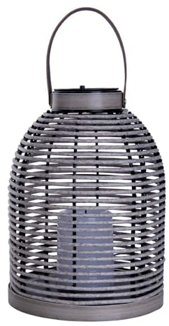 Näve Solarleuchte Laterne Tischleuchte Außenlampe LED Gartenlampe Grau IP44 H 29 cm