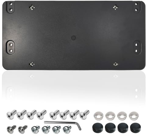 ZXFOOG Rear License Plate Holder Bracket for Mercedes-Benz 2007-2023,1 Pack | Replaces: 1698170211, A0008101711, Bumper Tailgate Trunk Car Tag Frame Mounting Kit, Screw Bolt Caps Included