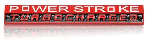zlj6688 3D-Metall-Autoaufkleber, Abzeichen, Emblem, Aufkleber, kompatibel mit F-150 F150 Power Stroke Turbocharged Focus Fiesta Kuga Escort/M Power (Color : Power Stroke Sticker-02)