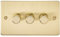 3G 2-way 10-200W (5-150W LED) Intelligent dimmer - Brushed Brass
