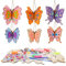 DKINY 6stk Nachtleuchtend Schmetterling aus Holz 3D-Schmetterling Holzbastelset für Kinder Leuchtend Schmetterlinge zum Basteln und Bemalen Schmetterling Leuchten im Dunkel Malset für Junge Mädchen