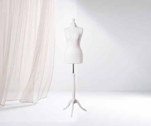 LUSORIA Schneiderpuppe, Schneiderbüste weiblich weiß/weiß (S 36)